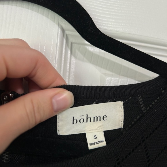 Bohme black sweater column midi dress size small - Picture 6 of 8